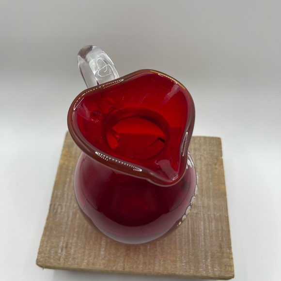 Destinations Collectibles Denmark Ruby Glass Stemmed Cup‎ and Blown Glass Vase - Picture 9 of 16
